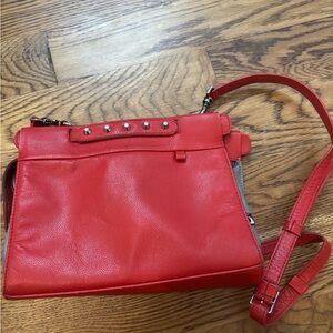 Min & Mon Vibrant Red Shoulder Bag